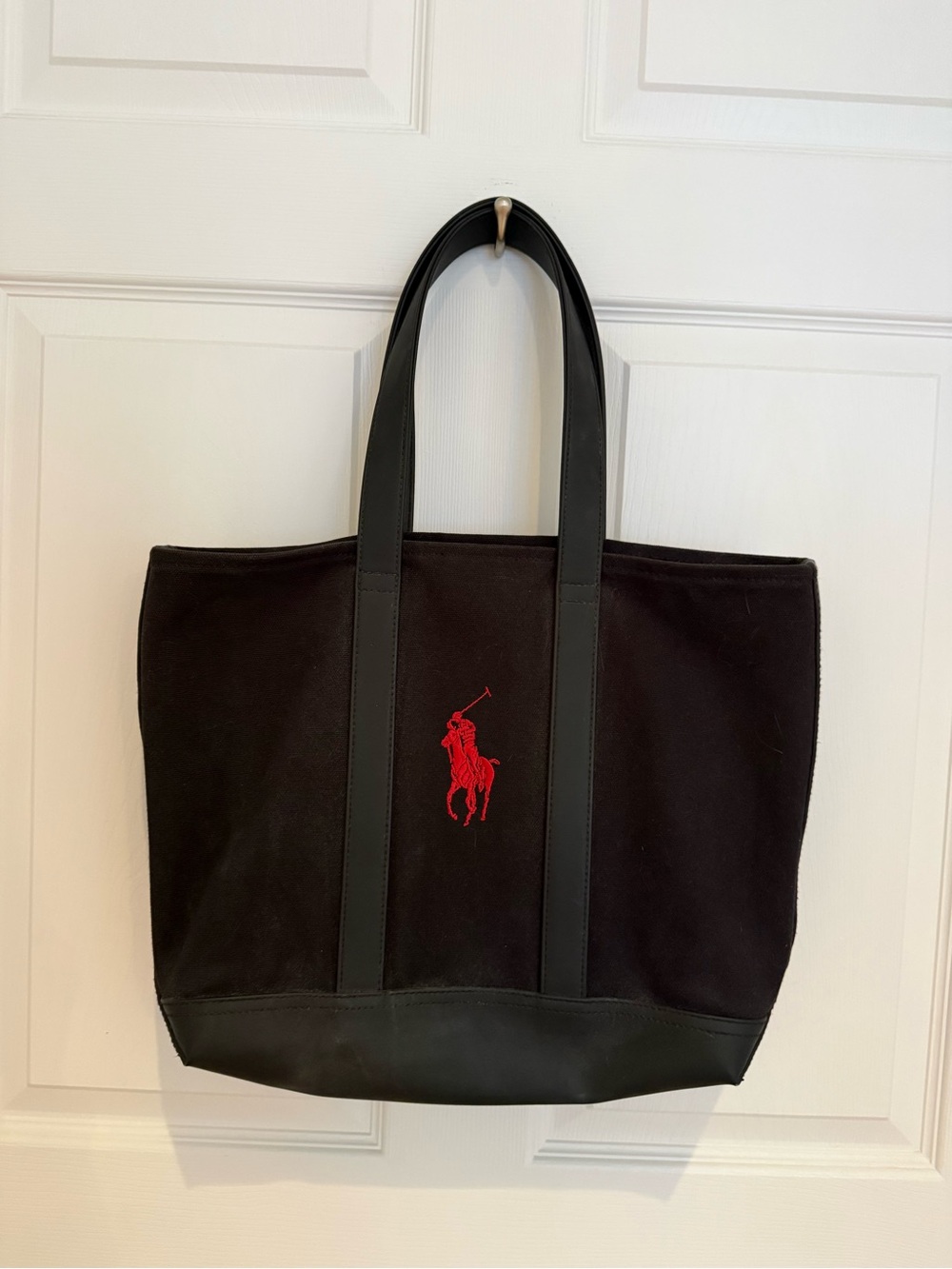 SOLD DO NOT BUY Vintage Polo Ralph Lauren Black Canvas Tote